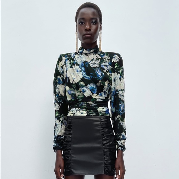 Zara Floral Print Shirt - Picture 1 of 13